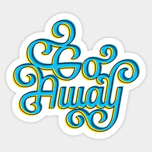 Go Away Sticker